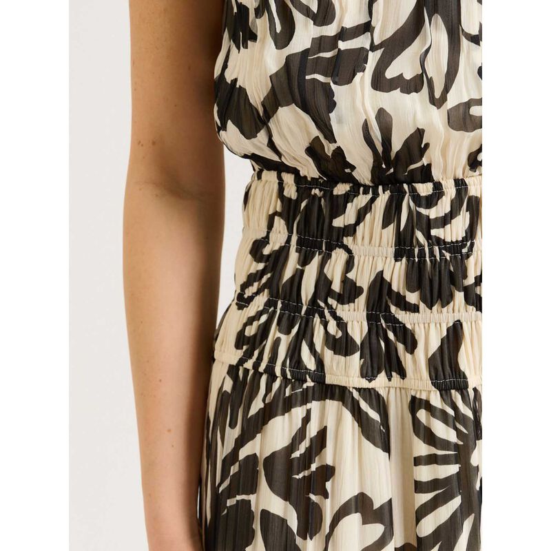 Veronika Maine Filigree Print Crinkle Maxi Dress image number 2